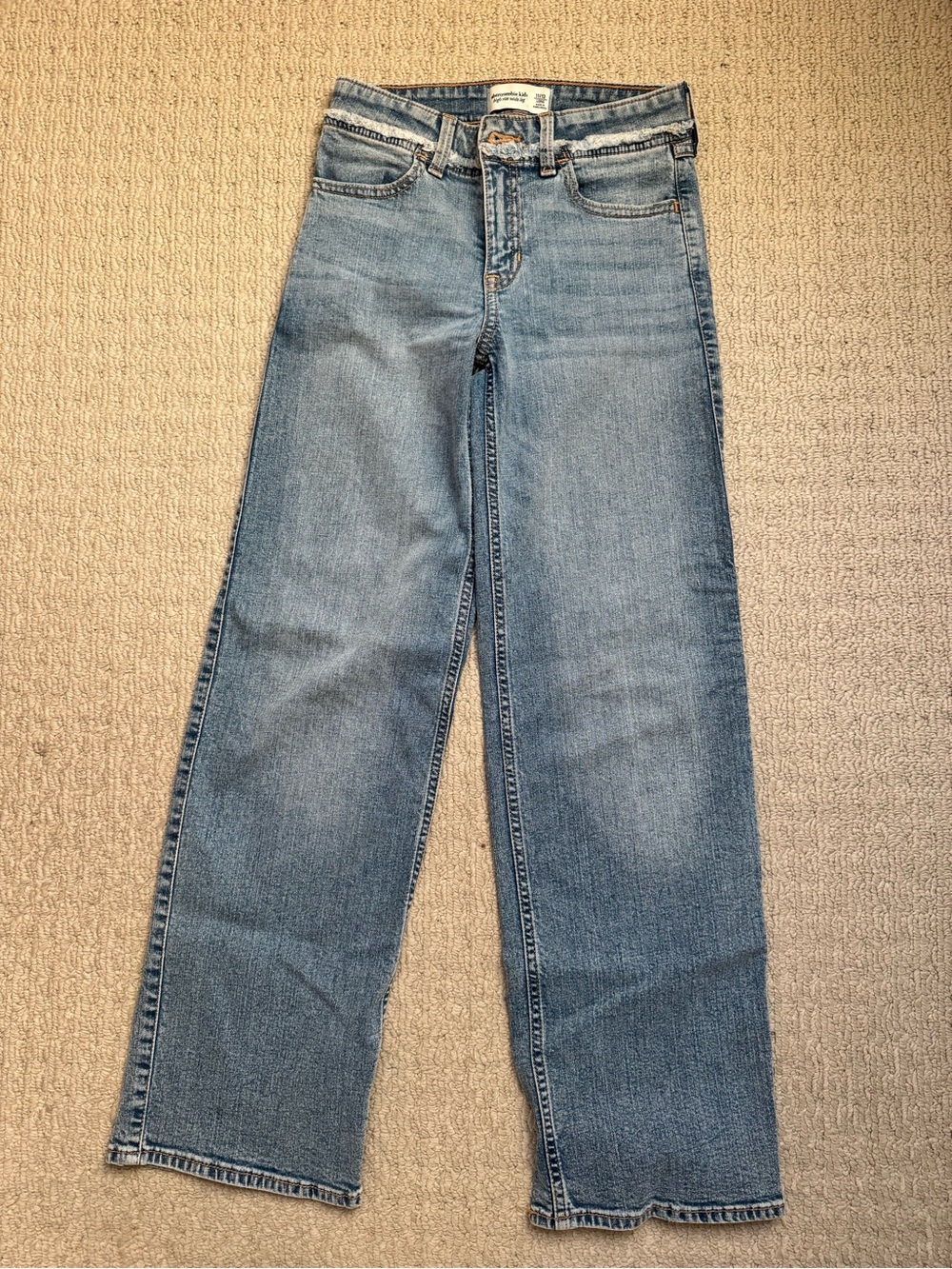 Abercrombie Kids High Rise Wide Leg Jeans Size 11/12 Long